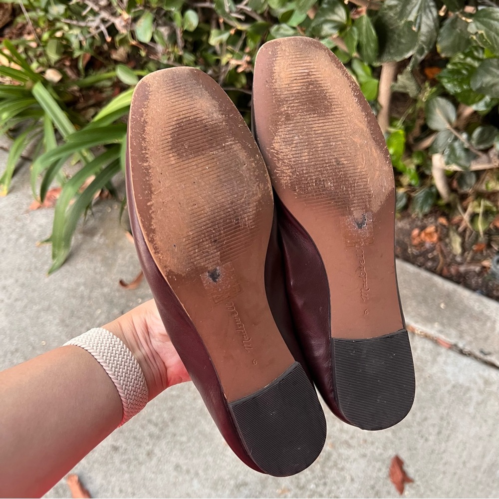 Madewell | Greta Brown Leather Flats Maryjanes GUC - Picture 4 of 9
